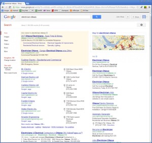 using google local to find business